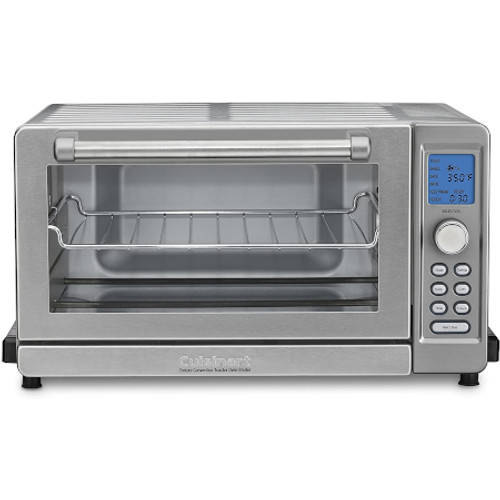 CUISINART TOB135N DELUXE CONVECTION TOASTER OVEN BROILER - Silver View From the Front Perspective of Product