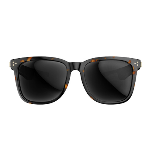AUSOUNDS L101Tortoise AU-Lens | Audio Sunglasses - Tortoise Brown View From the Front Perspective of Product