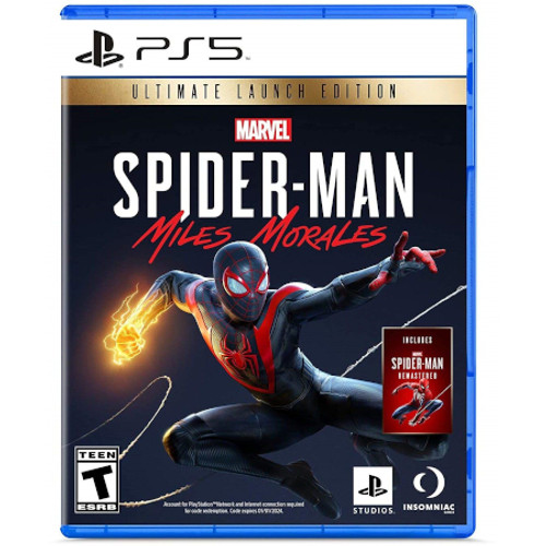PS5 SPIDERMAN MILES MORALES ULTIMATE LAUNCH EDITION View From the Front Perspective of Product
