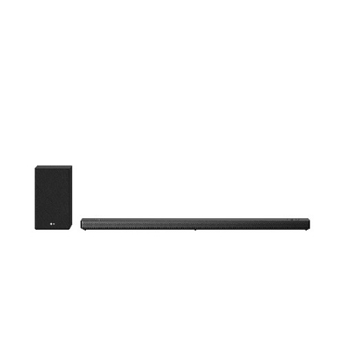 LG SN10YG 5.1.2 ch High Res Audio Sound Bar with Dolby Atmos and Google Assistant Built-In View From the Front Perspective of Product