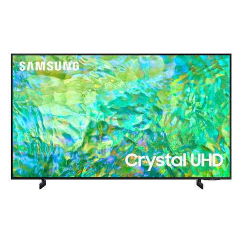SAMSUNG UN50CU8000 50 Inch 4K UHD Crystal HDR Smart TV - UN50CU8000FXZA (2023) View From the Front Perspective of Product
