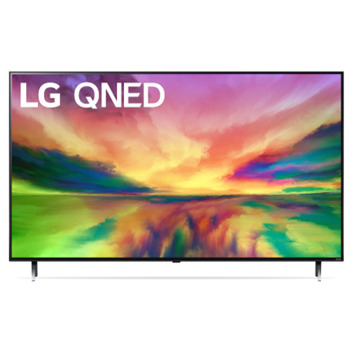LG 55QNED80URA 55 inch 4K UHD LED Smart webOS 23 TV with ThinQ AI - 54.6 Inch Diagonal View From the Front Perspective of Product