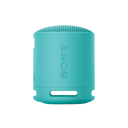 SONY SRSXB100L Compact Bluetooth Wireless Speaker - Blue View From the Front Perspective of Product