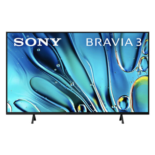 SONY K50S30 50 Inch Bravia 3 4K UHD HDR LED Google TV (2024) - 49.5 Inch Diagonal View From the Front Perspective of Product