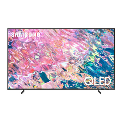 SAMSUNG QN55Q60BAF 55 Inch 4K UHD QLED HDR Smart TV - QN55Q60BAFXZA (2022) View From the Front Perspective of Product