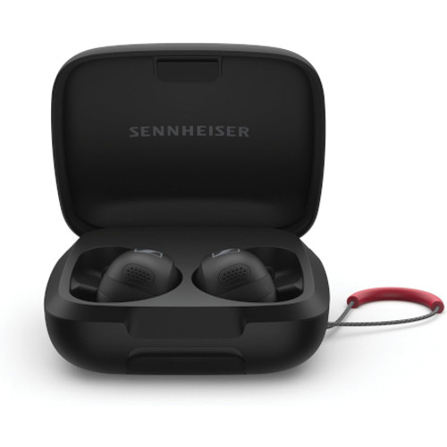 SENNHEISER MSPORTBLACK Momentum Sport - Black View From the Front Perspective of Product