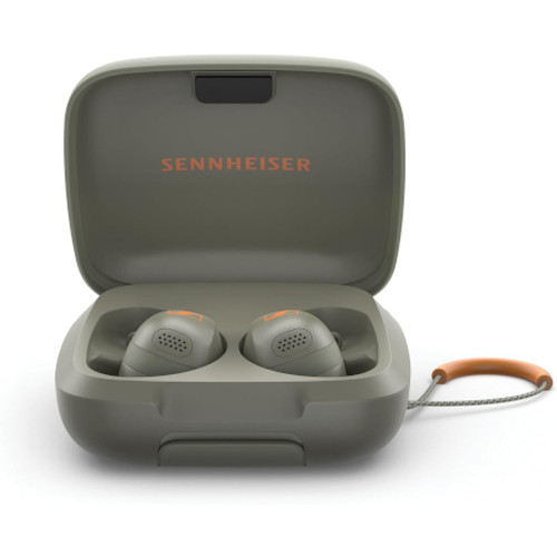 SENNHEISER MSPORTOLIVE Momentum Sport - Olive View From the Front Perspective of Product