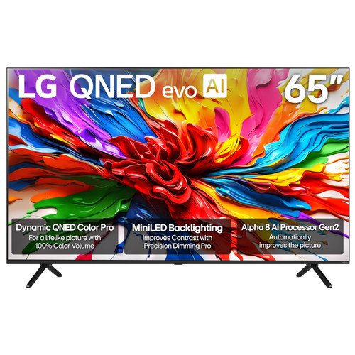 LG 65QNED92AUA 65 Inch 4K UHD QNED evo AI Mini LED Smart TV - 65.1 Inch Diagonal (2025)