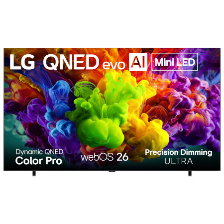 LG 115QNED92BU QNED evo AI QNED92B Mini LED 4K Smart TV 2026 - 115.7 Inch Diagonal View From the Front Perspective of Product