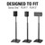 SANUS WSSA2B1 Adjustable Height Wireless Speaker Stand designed for Sonos One, Sonos One SL, Play:1, and Play:3 - Black (Pair)