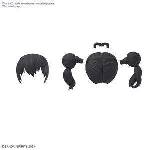 Hair Style Parts Vol. 10 - Pigtails 7 (Black 1)
