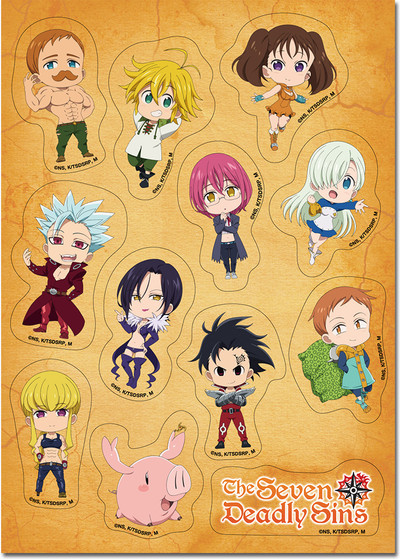 Seven Deadly Sins - SD Characters Sticker Set