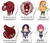 Seven Deadly Sins - Group 01 Die Cut Sticker Set