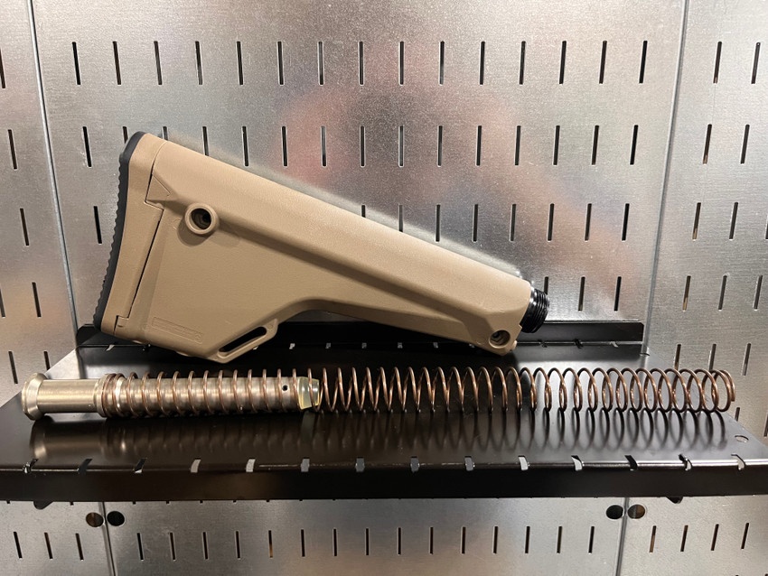 Magpul MOE Fixed Rifle Length Stock (FDE) w/ Rifle Buffer & Spring
