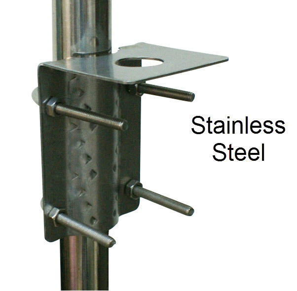 LMount / PoleMount for Antenna or other device Stainless Steel. Ubolt Option