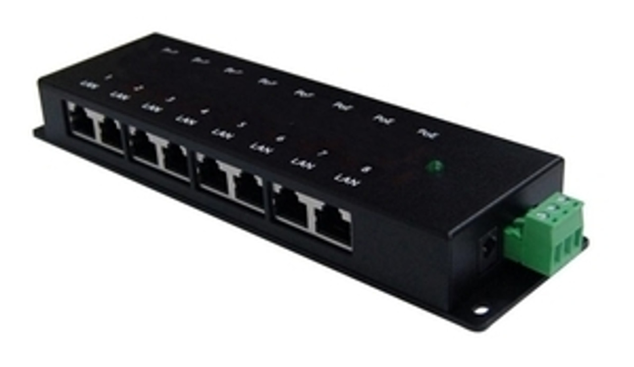 8 port passive PoE injector for OM Series access points.