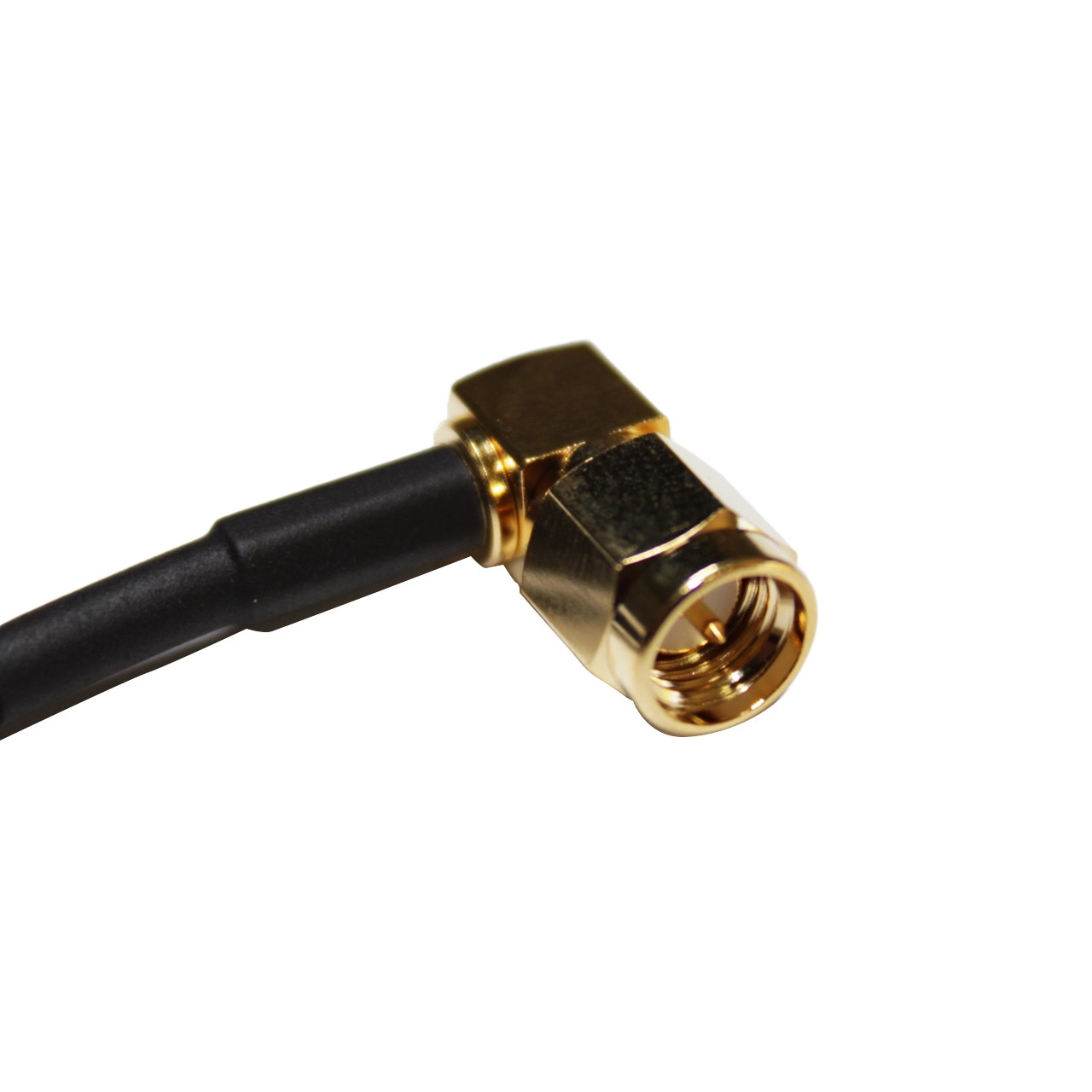 SMA male Right Angle To SMA female straight (bkd) Cable: 3-inch, 4