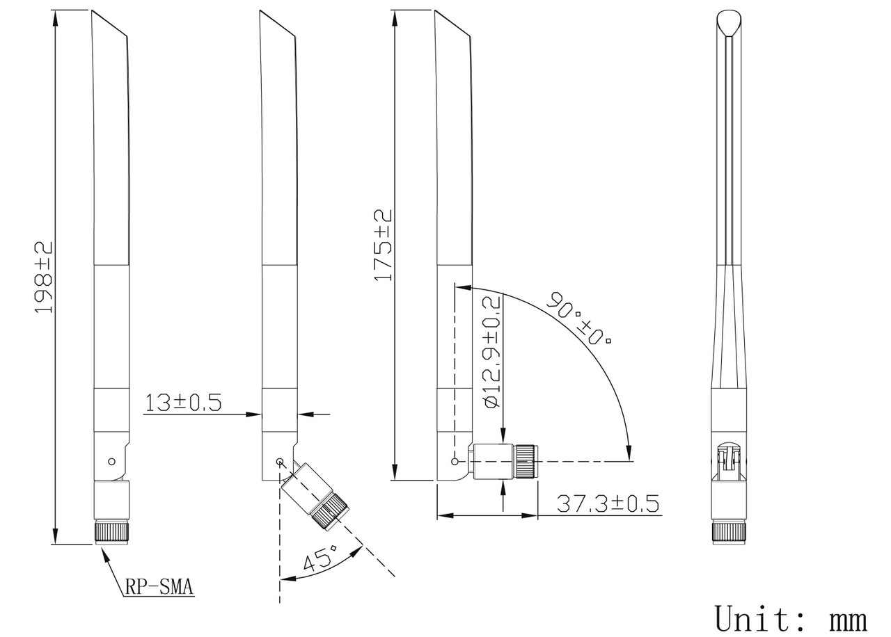 Antenne 4G LTE SMA mâle Antenne extérieure omnidirectionnelle SMA