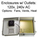 Weatherproof Enclosures with 120v or 240v AC Outlets