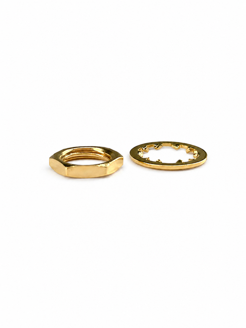 Bulkhead Nut & Washer for RP-SMA & SMA: Mount Connector on Enclosure or PCB