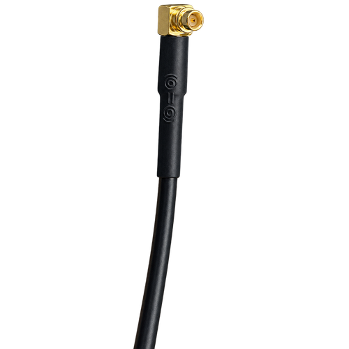 MMCX to RP-SMA male right-angle RF cable.