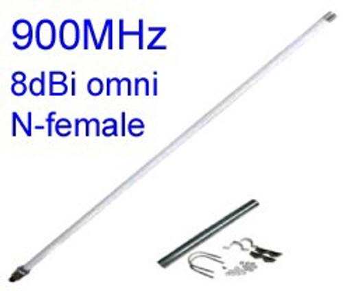 900MHz Omni-Directional antenna with N-female:  LoRa, Helium, GSM applications