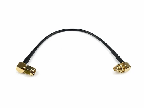 RP-SMA-male (right-angle) To RP-SMA-female (right angle w/bulkhead): 6.5-inch cable