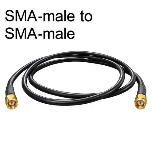 SMA male To SMA male: 12-inch double-shielded cable for low signal-loss