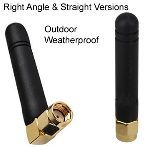 Omni-directional 2.4GHz outdoor antenna: Straight (A2D2) and right-angle version (A2D2RA)