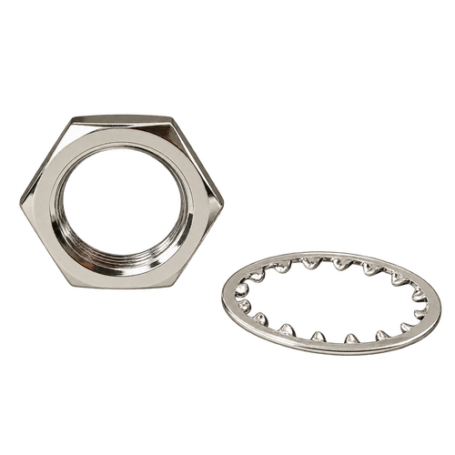 Rustproof bulkhead nut and washer for N-female connectors.