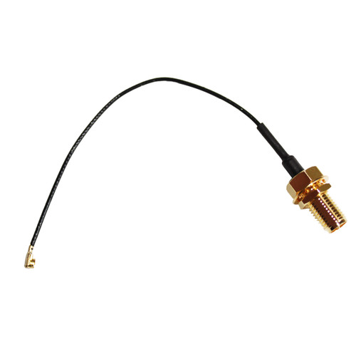 MHF to RP-SMA-female connector with bulkhead nut & washer.  MHF is the same as MHF1.