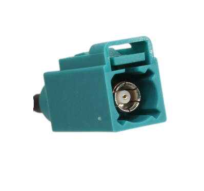 FAKRA Type Z female to SMA-female RF cable.