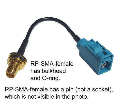 RP-SMA-female has a socket (not a pin):  The pin is not visible in this photo.