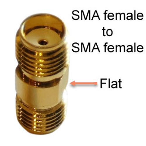 SMA Female has a socket inside the outer "barrel" of the connector.    This adapter has a flat part on one side, in between the two connectors.