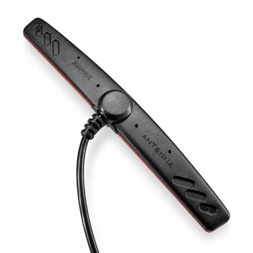 I-Bar type design.  Low-profile antenna is easy to mount high in a place in which it will not be disturbed.