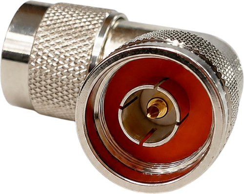 Right-angle design ideal for tight RF installations.