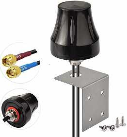 Vehicle-mount antenna for 4G / LTE GPS LNA with Bracket Mount and two cables to SMA or connector of your choice (by special order).   Also for 3G / GSM 900MHz band.