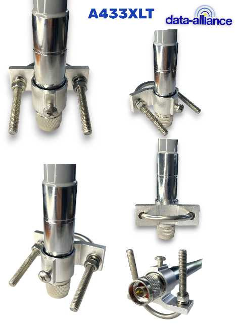 Mount shown with fiberglass omni directional antenna (antenna not included)