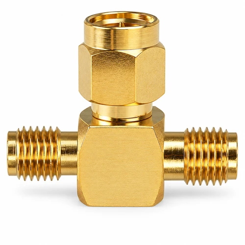 SMA T-Connector:  Combine 2 antenna cables to one SMA connection
