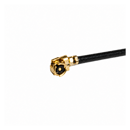 This U.FL connector type is "right angle" type, although you do not often hear them referred to as "right angle type."