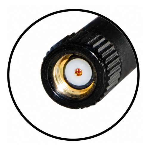 This is the RP-SMA male connector on the dipole antenna itself.