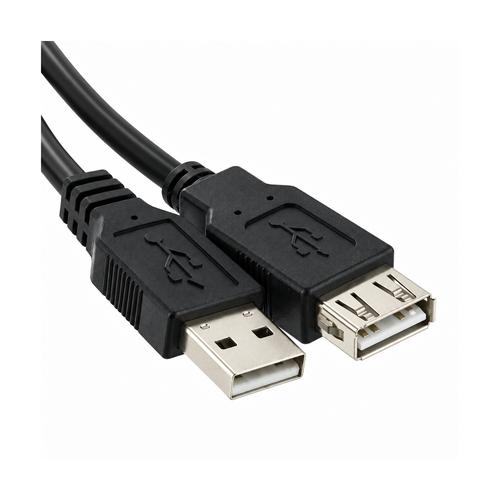 USB 2.0 extension cable:  2-meters (6.5 feet):  A-Male to A-Female