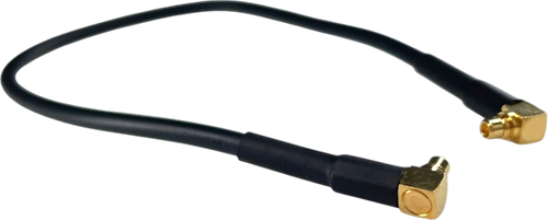 Both ends of the cable are MMCX-male right-angle.  Rated for Outdoor, suitable for indoor.