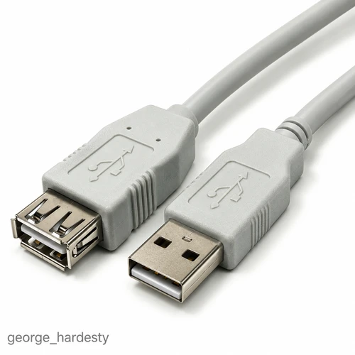 USB 3.0 extension cable: Our 10 FT cable is white.  A-Male to A-Female