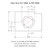 The hex nut for SMA and RP-SMA measures 5/16 inch (0.3125 inch / 7.9 mm) across opposite flats:  Where the red arrow points out the diameter.