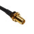 SMA female straight round screw-type connector.