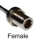 N-type female connector: coaxial with a 3ft cable.