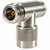 N type T-shaped RF coaxial adapter with male and dual female connector ports