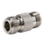 Nickel-plated brass body for corrosion resistance.