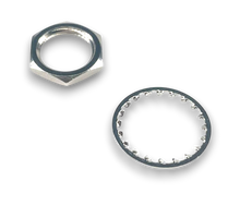 Bulkhead Nut & Washer for N-female: Rustproof Nickel-Plated Brass